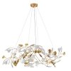 Dekoracyjna nowoczesna lampa wisząca ceramiczne listki dekoracyjna do salonu BOTANIKA XY080P-L1000 gold Step Into Design